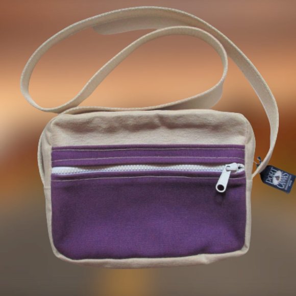 PORT CANVAS Cross Body Bag Purple - Picture 1 of 12